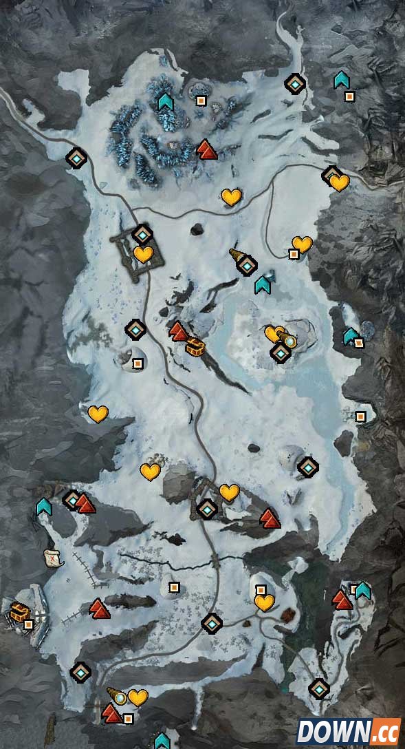 激战2旅者丘陵地图大全