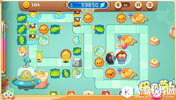 保卫萝卜3糖果赛怎么快速打掉飞碟