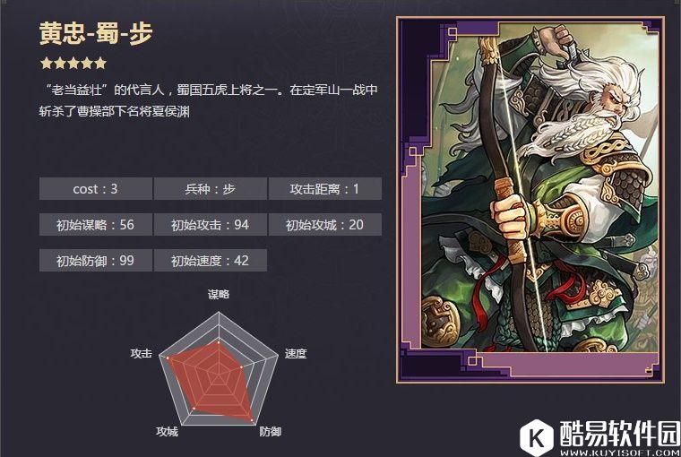 率土之滨五星黄忠 老当益壮定军扬威战法解析