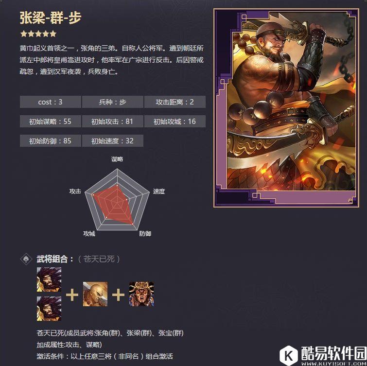 率土之滨五星张梁 黄巾起义人公将军战法解析