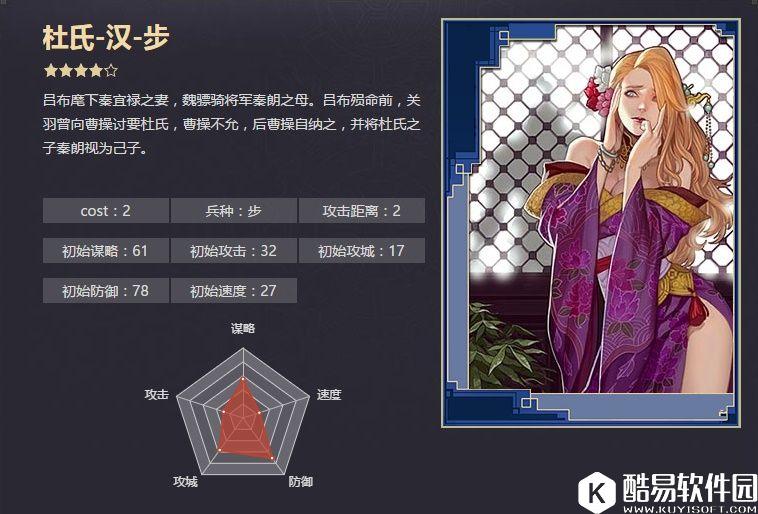 率土之滨四星杜氏 飘零红颜隐藏美女战法解析