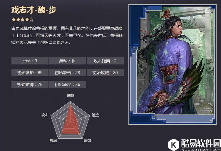 率土之滨四星戏志才 奇士薄寿天妒英才战法解析