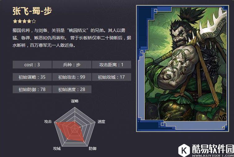 率土之滨四星张飞 锐矛贯体斩铁神将战法解析