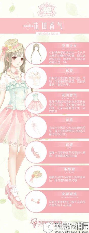 奇迹暖暖莉莉斯花田香气套装文案