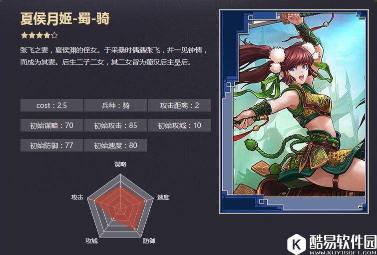 率土之滨四星夏侯月姬 行樵偶遇索敌战法解析