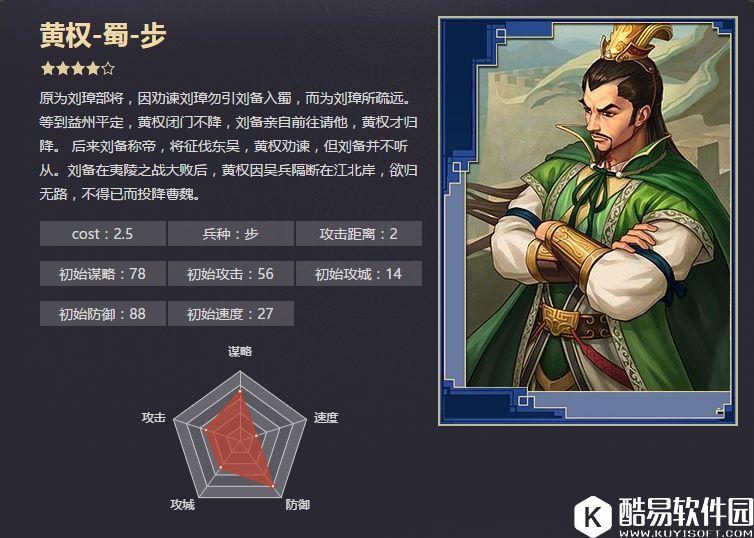 率土之滨四星黄权 安途若素远攻之策战法解析