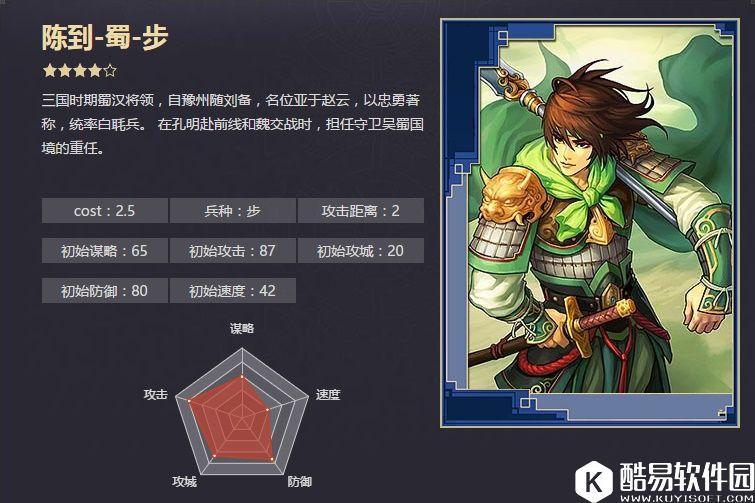 率土之滨四星陈到 白毦亲兵重整旗鼓战法解析