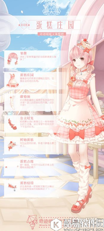 奇迹暖暖莉莉斯王国蛋糕庄园文案介绍