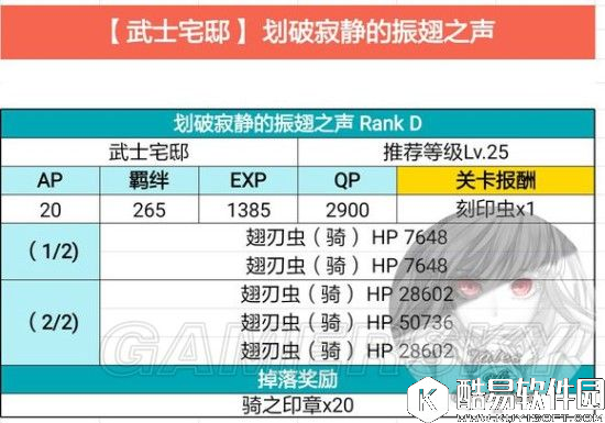 FGO联动FZ活动攻略 武家屋敷配置及掉落
