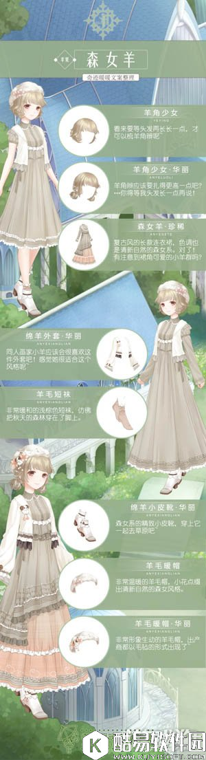 奇迹暖暖苹果联邦森女羊文案介绍