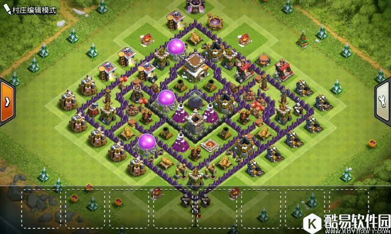 自带阴人陷阱！部落冲突8本内引导护黑阵型分享