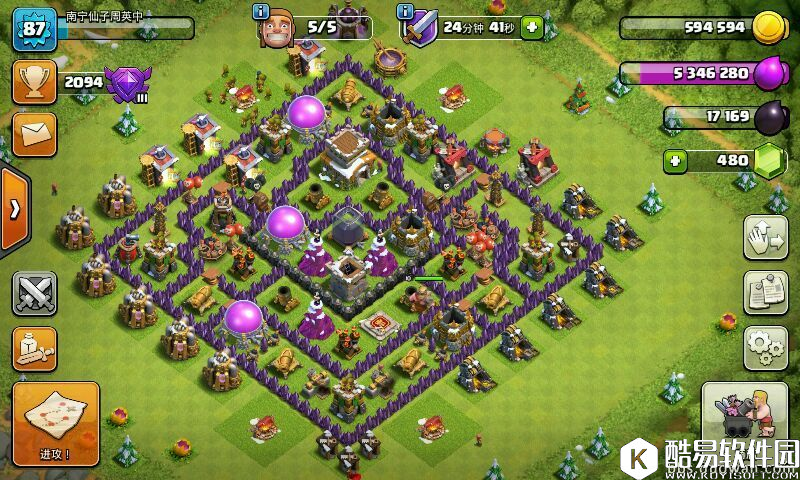 自带阴人陷阱！部落冲突8本内引导护黑阵型分享