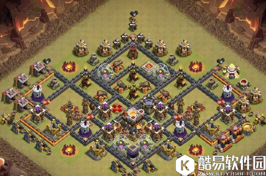 基地对称治愈系 部落冲突九本部落战七大新阵型