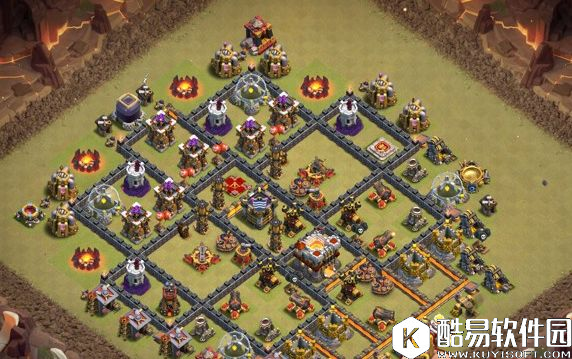 基地对称治愈系 部落冲突九本部落战七大新阵型