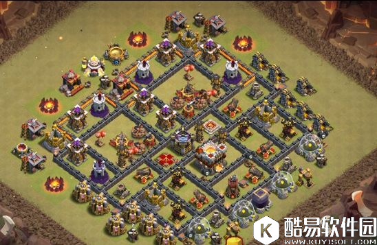 基地对称治愈系 部落冲突九本部落战七大新阵型