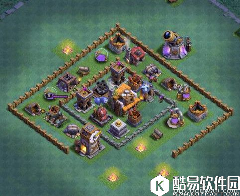 防止对方偷百分比！部落冲突夜世界5本初期阵型