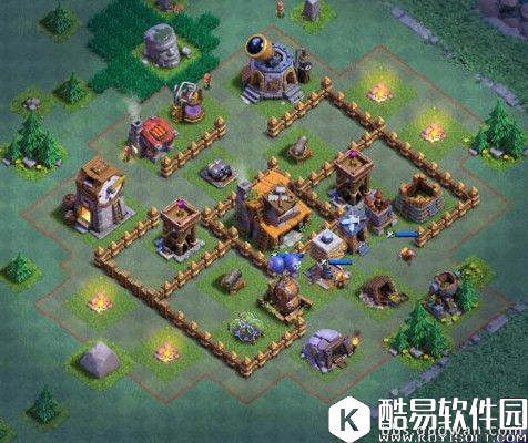 防止对方偷百分比！部落冲突夜世界5本初期阵型