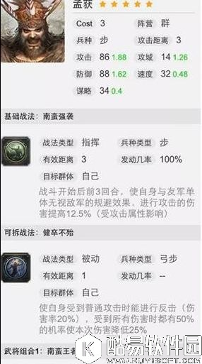 率土之滨孟获属性分析 阵容搭配详解