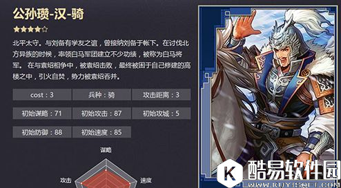 率土之滨公孙瓒适合什么武将 公孙瓒武将组合推荐
