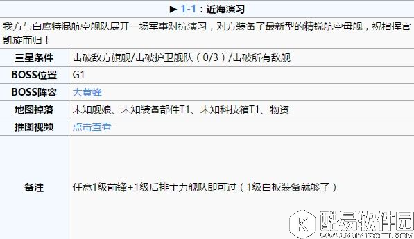 碧蓝航线推图攻略第一章 舰B推图第一章攻略