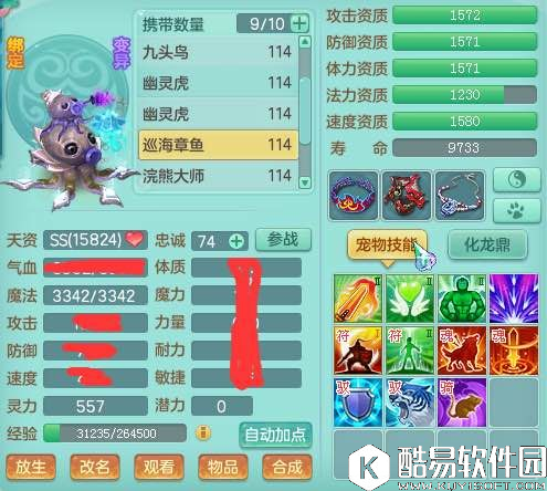 神武2天长地久109方寸：满特技宝宝成品