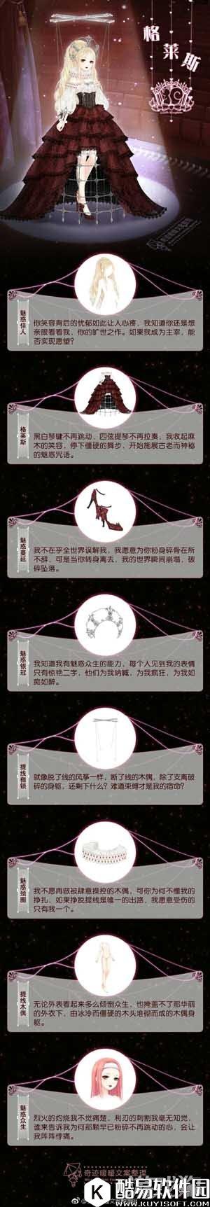 奇迹暖暖格莱斯套装文案欣赏