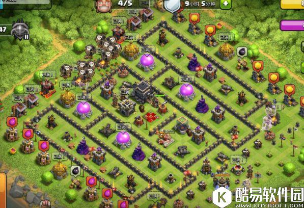 部落冲突5周年生日 玩家9本11本种树阵分享