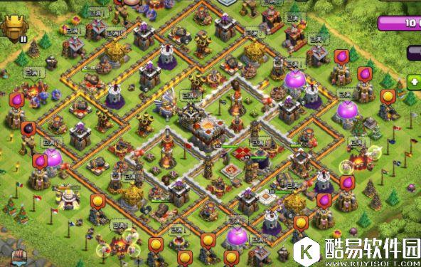 部落冲突5周年生日 玩家9本11本种树阵分享