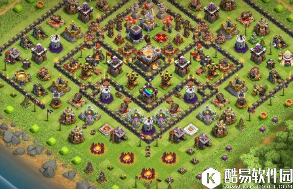 部落冲突5周年生日 玩家9本11本种树阵分享