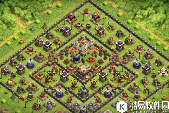 部落冲突5周年生日 玩家9本11本种树阵分享