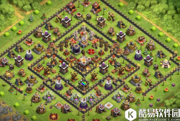 部落冲突5周年生日 玩家9本11本种树阵分享