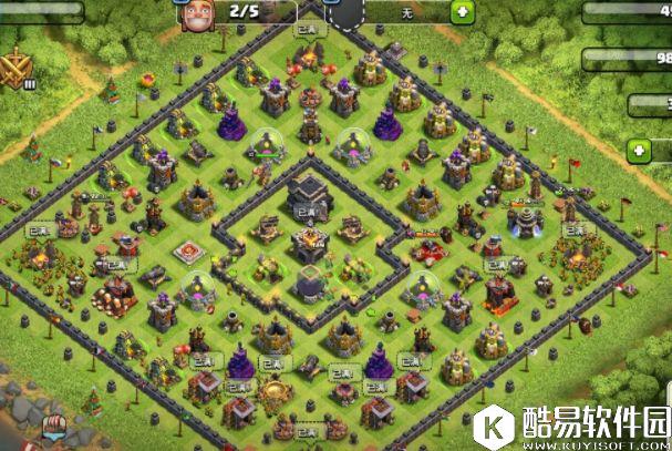 部落冲突5周年生日 玩家9本11本种树阵分享