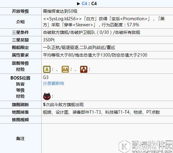 碧蓝航线夏活异色格作战地图C4攻略 C4地图攻略与掉落信息