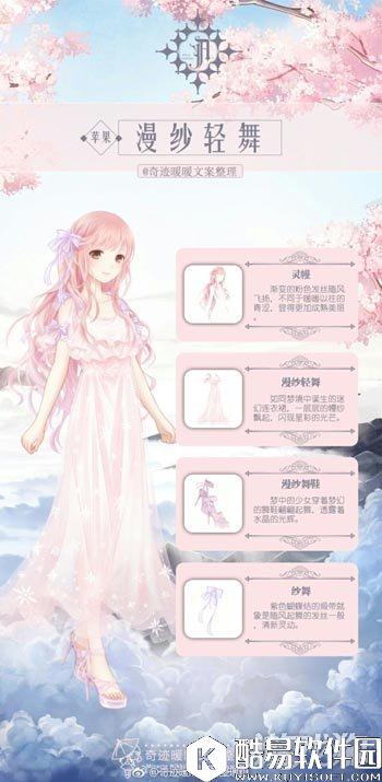 奇迹暖暖苹果联邦漫纱轻舞文案介绍