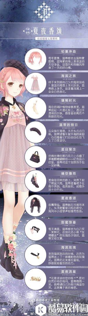 奇迹暖暖苹果联邦夏夜香颂文案介绍