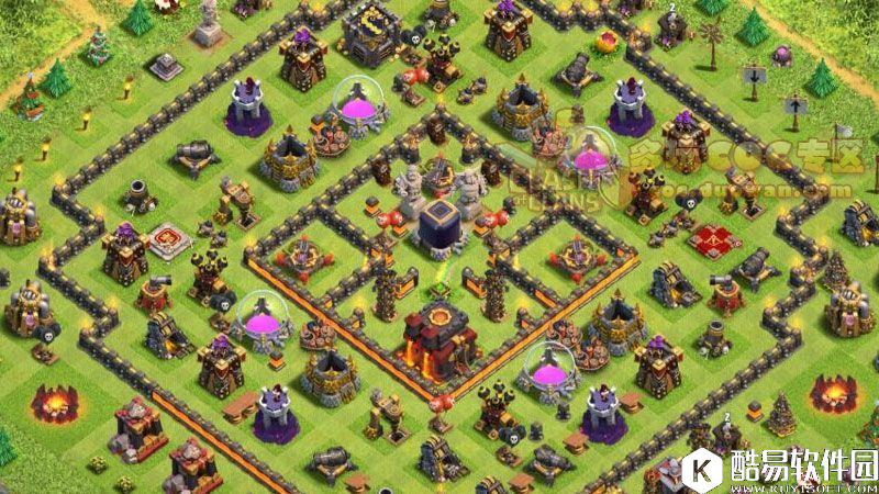 部落冲突10本宝箱中置绿化阵型 种树更高境界