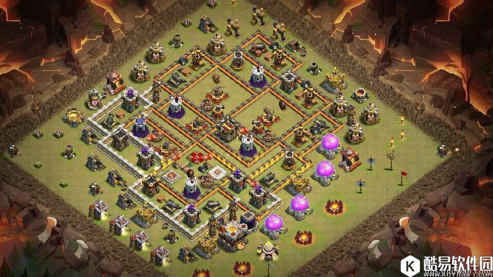 部落冲突11本内置大本防三阵 10.5宝宝号适用 部落冲突11本内置大本防三阵 10.5宝宝号适用