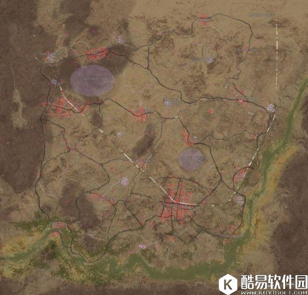 绝地求生大逃杀测试服补丁新地图曝光 沙漠高清地图详解