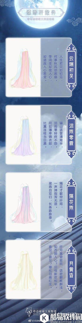 奇迹暖暖非成就缥缈轩散件文案介绍