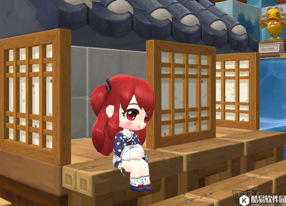 冒险岛2可爱DIY服装展示 古风波点小碎花连衣裙