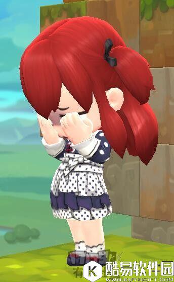 冒险岛2可爱DIY服装展示 古风波点小碎花连衣裙