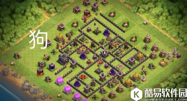 独特外置墙设计！部落冲突9本部落战阵型八连发