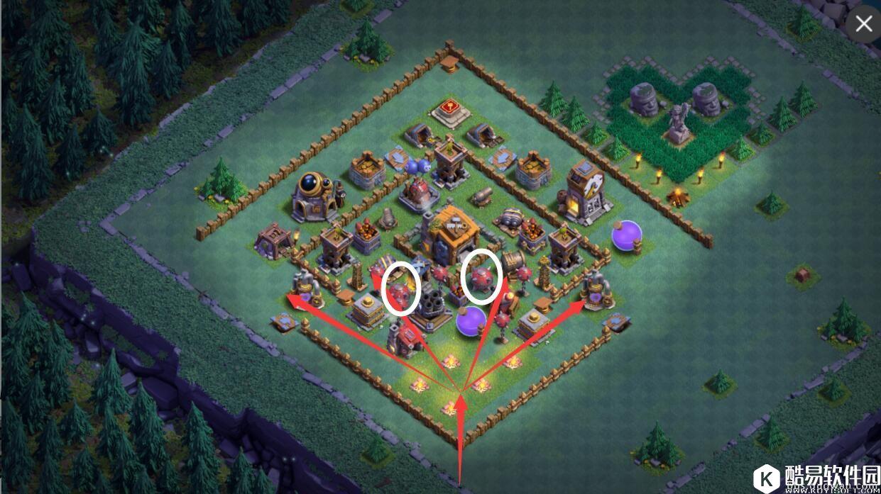 部落冲突夜世界7本初期阵型！摆阵思路不断改进