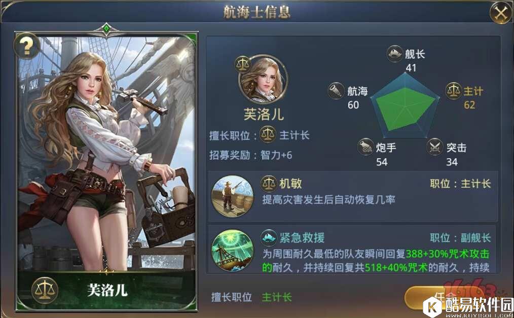 大航海之路航海士 芙洛儿、拉斐尔、露娜·比凯尔、纪尧姆、郑宁