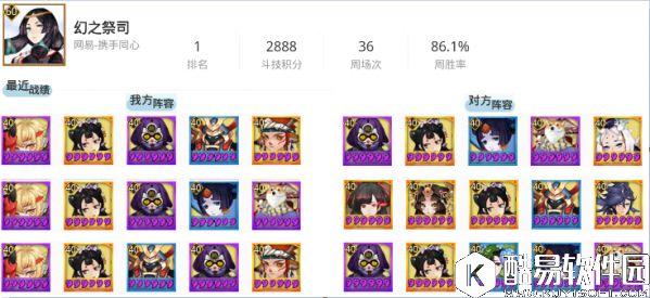 阴阳师10.21平安京斗技登顶战况：反打小妹金鱼姬