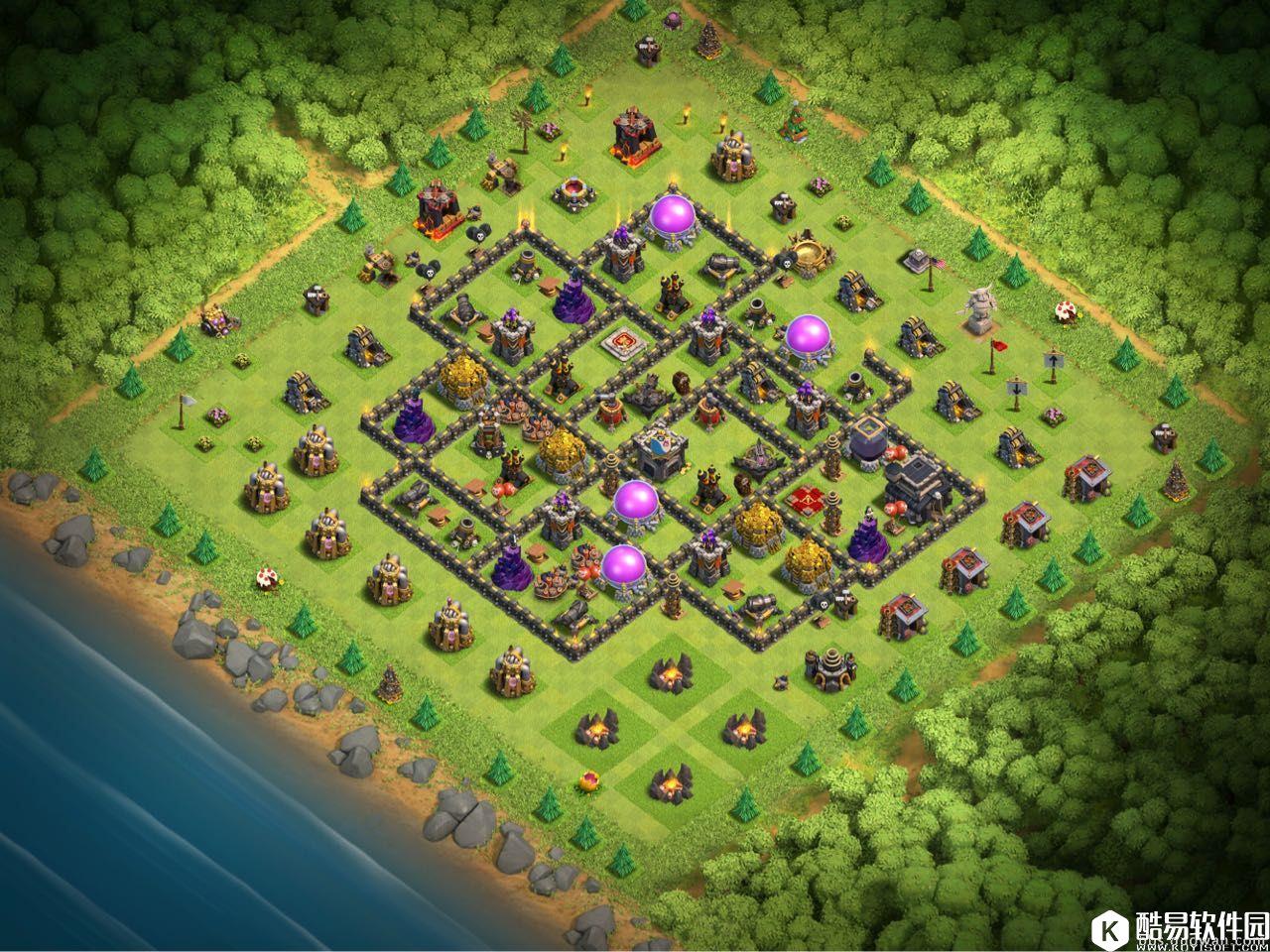 部落冲突9本不规则怪阵分享！部落战防三星专用