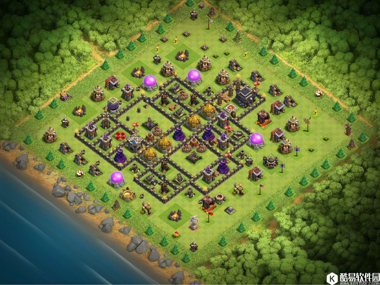 部落冲突9本不规则怪阵分享！部落战防三星专用