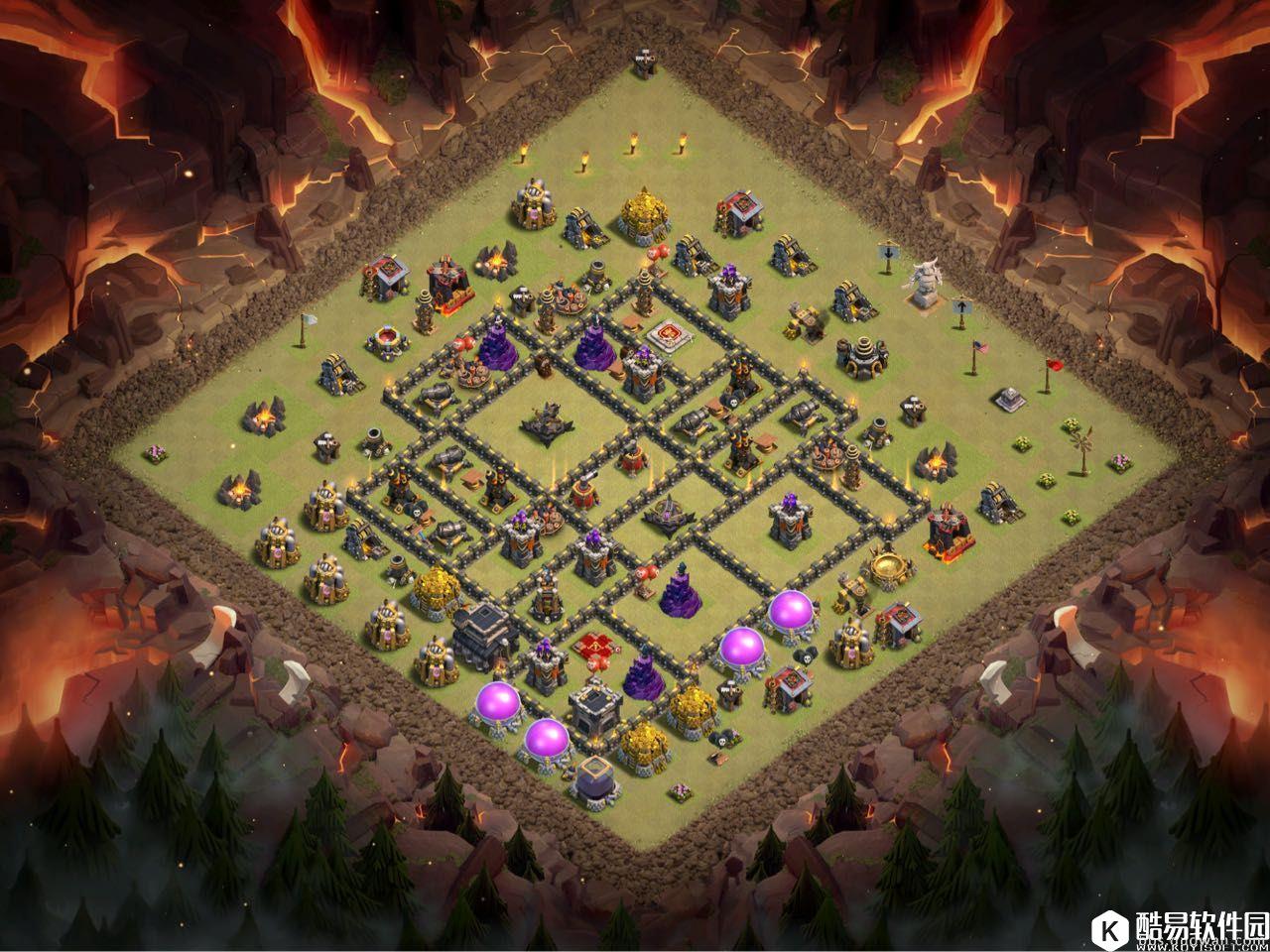 部落冲突9本不规则怪阵分享！部落战防三星专用