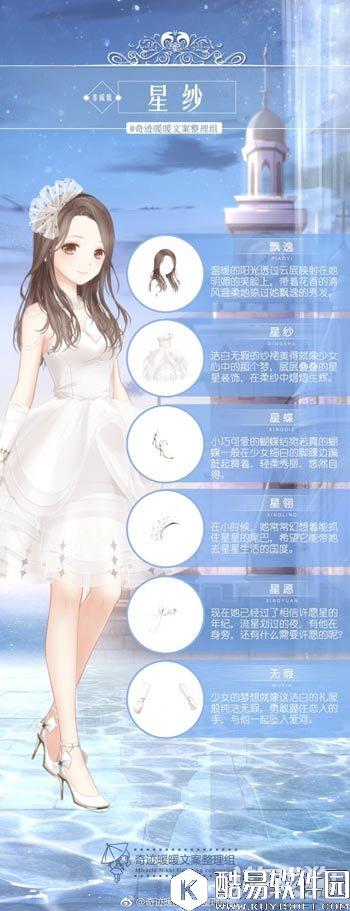 奇迹暖暖非成就星纱文案介绍