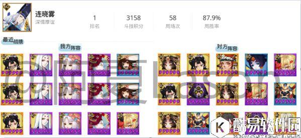 阴阳师斗技战报：11.04平安京斗技登顶战况！